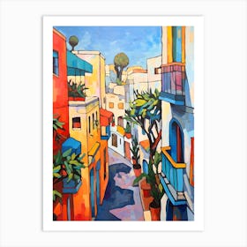 Tel Aviv Israel 3 Fauvist Painting Art Print