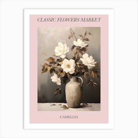 Classic Flowers Market Camellia Floral Poster 4 Art Print