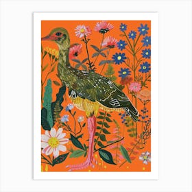 Spring Birds Ostrich 2 Art Print