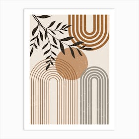 Abstract Tropical Leaves 16 Art Print