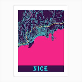Nice Map Poster 1 Art Print