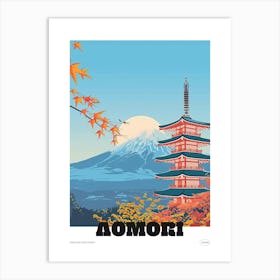Aomori Japan 3 Colourful Travel Poster Art Print