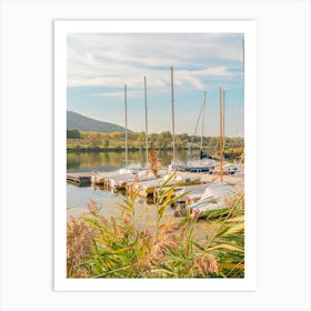 Sailboats On A Lake Art Print