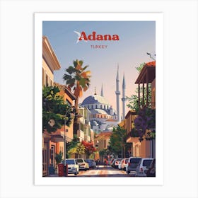 Adana Turkey Modern Art Illustration Art Print