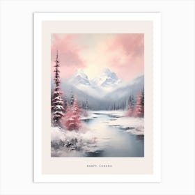 Dreamy Winter Painting Poster Banff Canada 1 Art Print