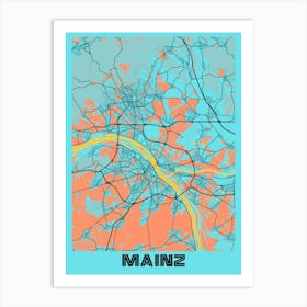 Mainz City Map Art Print