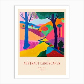 Colourful Abstract The New Forest England 2 Poster Art Print