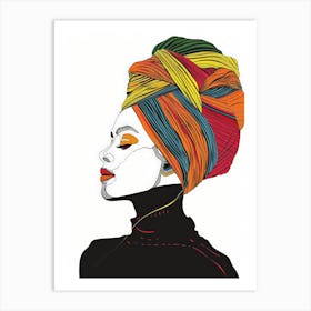 African Woman With Turban 9 Art Print