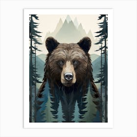 Bear In The Forest 3 Art Print