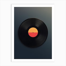 Dark Vinyl Record Art Print