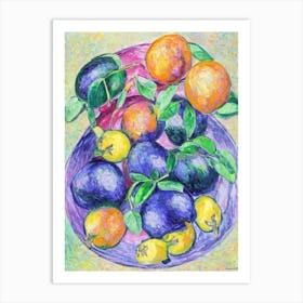 Passionfruit Vintage Sketch Fruit Art Print