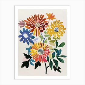 Painted Florals Chrysanthemum 3 Art Print