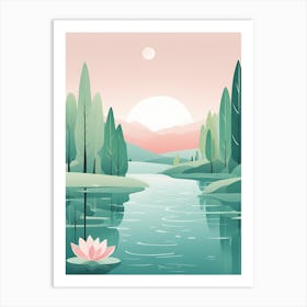 The Lake 6 VECTOR ART Art Print