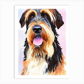 Briard 2 Watercolour Dog Art Print