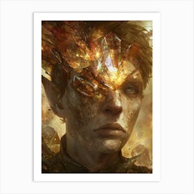 Man With A Glowing Face Art Print