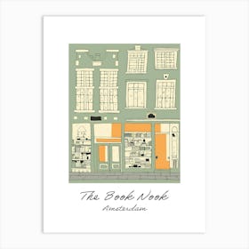 Amsterdam The Book Nook Pastel Colours 1 Poster Art Print