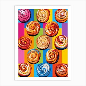 Pop Art Inspired Viennese Swirl 1 Art Print