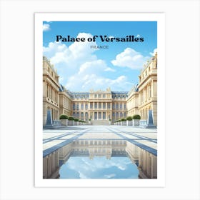 Palace of Versailles Paris France Majestic Modern Travel Art Art Print