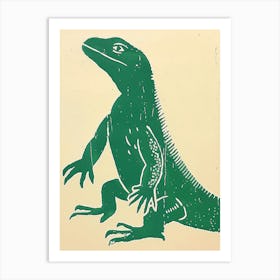 Jamaican Iguana Bold Block 2 Art Print