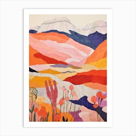 Mount Marcus Baker United States 1 Colourful Mountain Illustration Art Print