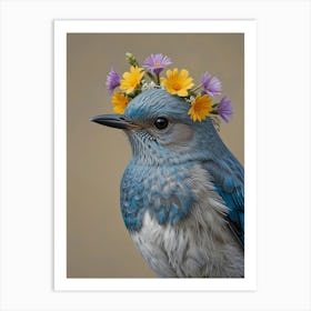 Bird With A Flower Crown 7 Art Print