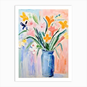 Flower Painting Fauvist Style Freesia 3 Art Print