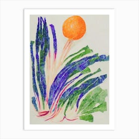 Daikon Fauvist vegetable Art Print