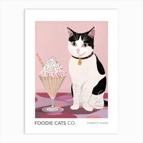 Foodie Cats Co Cat And Sundae 1 Art Print