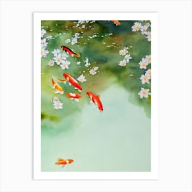 Koi Fish II Storybook Watercolour Art Print