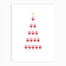 Wine Christmas Art Print