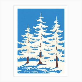 Harz Winter Trees Art Print