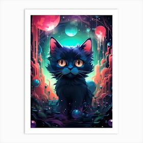 Galaxy Cat Art Print