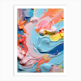 Multicolored Paint Texture V2 Art Print