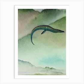 Elasmosaurus Storybook Watercolour Art Print