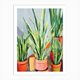 Sansevieria 2 Impressionist Painting Art Print