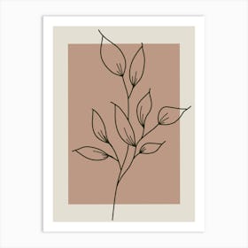 Leaf On A Square Art Print