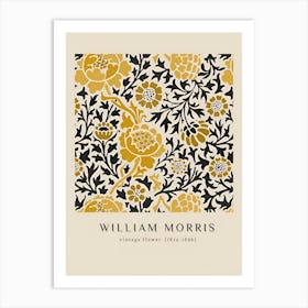 Vintage Flower , William Morris collection Art Print