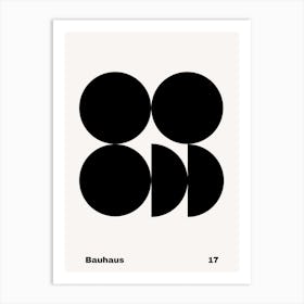 Geometric Bauhaus Poster B&W 17 Art Print