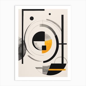 Abstract Painting - Black and Yellow Art Print