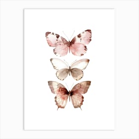 Watercolor Butterflies 1 Art Print