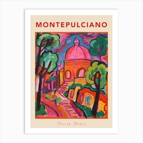 Montepulciano Italia Travel Poster Art Print