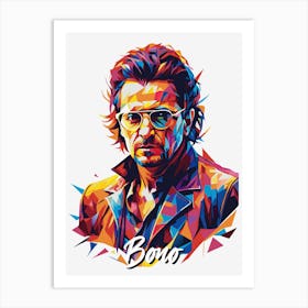 Bono U2 03 Portrait Music WPAP Pop Art Art Print