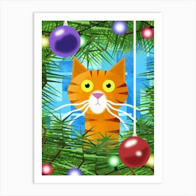 The Ginger and the Christmas Tree Art Print