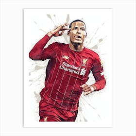 Virgil Van Dijk Liverpool Art Print