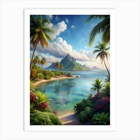 Tropical Island 1 Art Print