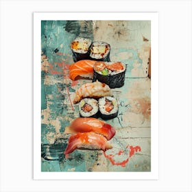 Kitsch Sushi Collage 1 Art Print