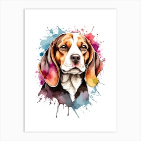 Beagle Face Art Print