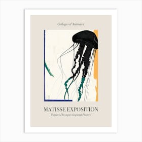 Jellyfish 4 Matisse Inspired Exposition Animals Poster Art Print