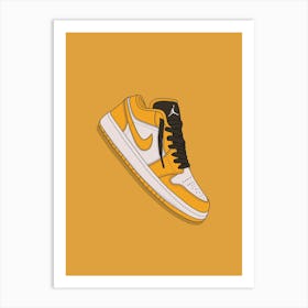 Sneakers Dunk Orange Art Print