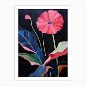 Gerbera Daisy 2 Hilma Af Klint Inspired Flower Illustration Art Print